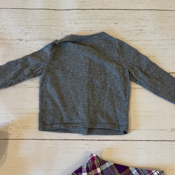 Janie and Jack Plaid Skirt and Cardigan Set - Picture 6 of 9